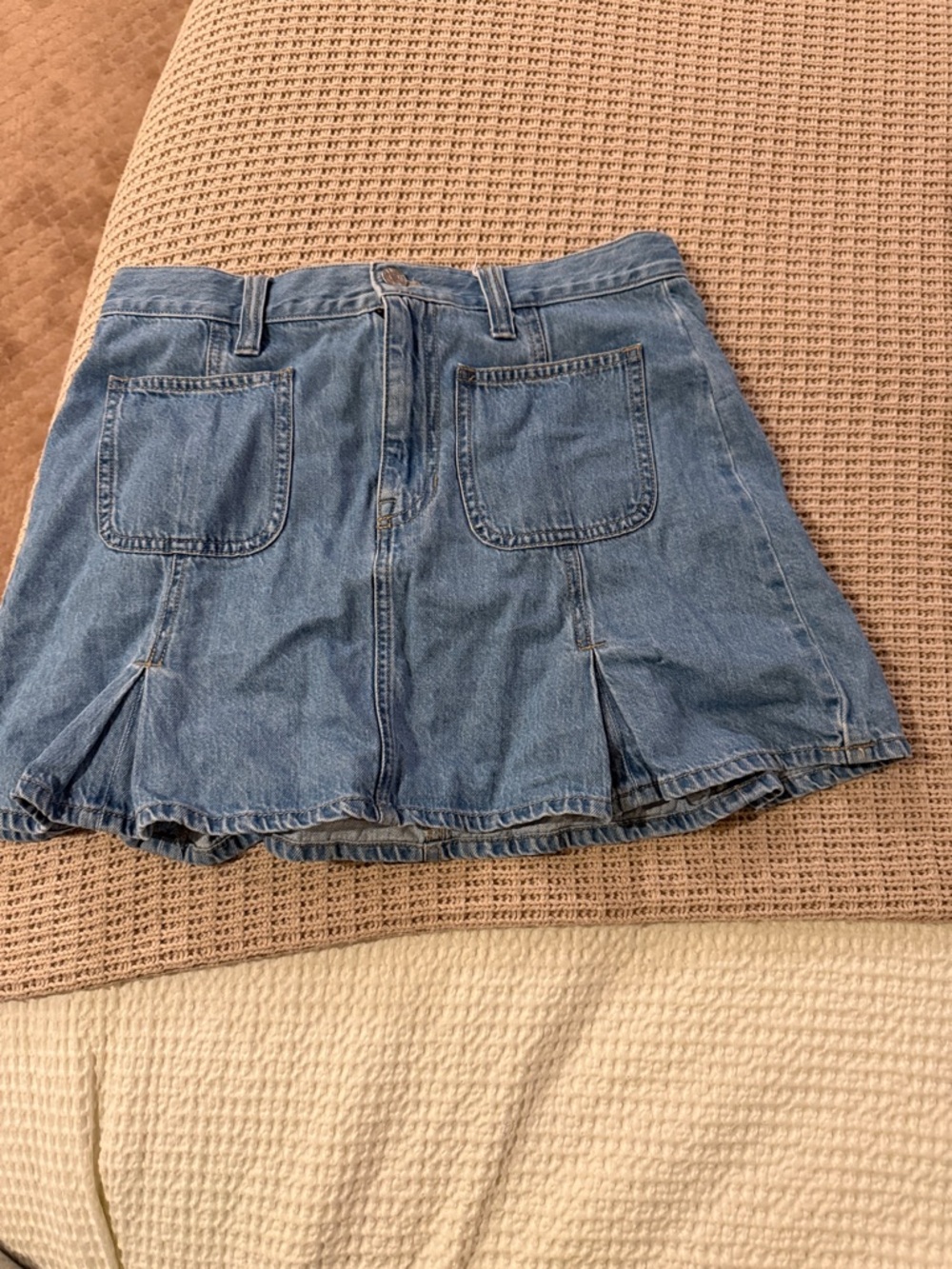 Madewell Light Blue Denim Mini Skirt